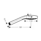 Ручний душ Hansgrohe Croma Select S 110 1 Jet, EcoSmart 9л/хв, White/Chrome (26805400)