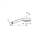 Ручний душ Hansgrohe Crometta 100 1jet EcoSmart 9л / хв, білий / хром (26828400)
