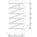 Genesis Aqua Полотенцесушитель Genesis-Aqua ZigZag 100x53 см, белый (42021)