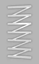 Genesis Aqua Электрический полотенцесушитель Genesis-Aqua ZigZag 100x53 см, белый (42022)