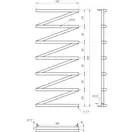 Genesis Aqua Электрический полотенцесушитель Genesis-Aqua ZigZag 120x53 см, белый (42032)