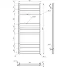 Genesis Aqua Электрический полотенцесушитель Genesis-Aqua Tristar flat  120x53 см, белый (50062)