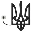 Сушарка для рушників KOSSER Тризуб 600х360 EL тайм. чорний (РТ01EL)