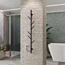 Сушарка для рушників KOSSER Стійка 1200х30 ELR Чорна регулятор крутилка (РС02ЕLR(кр) B.)