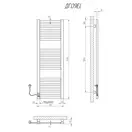 Сушарка для рушників KOSSER Герда 1200х400/18 EL тайм. білий (ДГ09ELW)