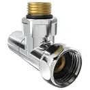 Кран кутовий Laris 1/2" - 3/4" Звичайний + ексцентрики 2шт. (LX-8202) (71401041)