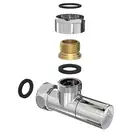 Кран кутовий Laris 1/2" - 3/4" Звичайний + ексцентрики 2шт. (LX-8202) (71401041)