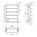 Полотенцесушитель водяной Lidz Standard (CRM) D32/20х1/2" 500x800 P6 (LSTNDD32201250806WAT)