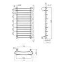 Полотенцесушитель водяной Lidz Standard (CRM) РЛС D32/20х1/2" 500x1000 P6 (LSTNDRLSD322012501006WAT)