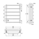 Полотенцесушитель водяной Lidz Trapezium (CRM) D38/25 600x800 P6 (LTRPZD382560806WAT)