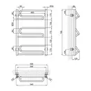 Полотенцесушитель водяной Lidz Zigzag (CRM) D32/20х1/2" 500x800 P3 (LZZD32201250803WAT)