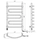 Navin Рушникосушарка Пірует 480х800 Sensor права, поворотна, з таймером 10-021033-4880