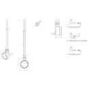 ТЕН прихованого монтажу MOA 400W Chrome Terma (WEMOA04TCROM)
