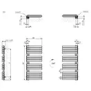 Рушникосушка 655x500 Warp S WGWAS065050K328GD Terma