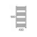 Полотенцесушитель электрический Terma Fiona 43 x 90h см, с тэном Moa, чёрный матовый (WLFIN090043/9005/MOA) фото 3 Aquada.com.ua