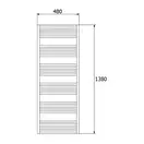 Полотенцесушитель электрический Terma Fiona 48 x 138h см с тэном Moa, чёрный матовый (WLFIN138048/9005/MOA) фото 3 Aquada.com.ua