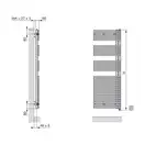 Полотенцесушитель електричний Zehnder Forma Asym 1706x596 900 Вт, білий RAL 9016 (LFAEL-170-060 RAL 9016)
