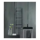 Полотенцесушитель електричний Zehnder Aura 906х500мм, 750 Вт, чорний матовий (PBEBZ-090-50-MQ)