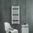 Полотенцесушитель електричний Zehnder Aura 1226х500мм, 750 Вт, білий (PBEZ-120-50-MQ)
