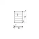 Полотенцесушитель водяний Zehnder Stalox 608х450 190Вт, білий RAL 9016 (STX-060-045 RAL 9016)