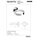 101117012 Omega  Тримач фена , Bemeta (101117012)