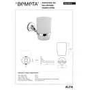 102410012 Alfa  Тримач щітки  , Bemeta Чехія (102410012)