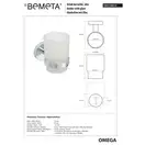 104110012 Omega Тримач для стакана+стакан(скло), Bemeta (104110012)