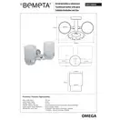 104110042 Omega тримач зубн.щіток з 2-ма стаканами  Bemeta Чехія (104110042)