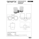 104210025 Neo Тримач зубних щіток подвійний Bemeta (104210025)