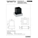 145411012 Gamma: Настінний тримач зубних щіток, чорний Bemeta Чехія (145411012)