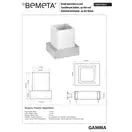 145511012 Gamma: Настінний тримач зубних щіток, білий Bemeta Чехія (145511012)