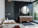 Стакан для жидкого мыла подвесной Hansgrohe AddStoris, матовая бронза/стекло матовое (41749140) фото 5 Aquada.com.ua