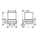 Склянка підвісна Hansgrohe AddStoris, Brushed Bronze/скло (41749140)