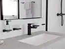 Стакан для жидкого мыла подвесной Hansgrohe AddStoris, чёрный матовый/стекло матовое (41749670) фото 6 Aquada.com.ua