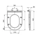 Сидіння-кришка для унітазу Mixxus Premium SEAT COVER ELLIPSE-BEVEL-WAVE-2001 з мікроліфтом 463х361х (MP6609)