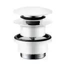 Донний клапан Hansgrohe для умивальників з переливом push-open, білий матовий (50100700)