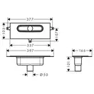 Корпус дренажного канала для вертикальной установки Hansgrohe uBox universal (01002180) фото 2 Aquada.com.ua