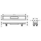 Дренажный канал 60 см Hansgrohe uBox universal (без корпуса) (56010180) фото 2 Aquada.com.ua