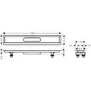 Дренажный канал 70 см Hansgrohe uBox universal (без корпуса) (56011180)