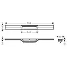 Трап для душа 70 см Hansgrohe RainDrain Flex, матовый чёрный хром (56043340) фото 2 Aquada.com.ua