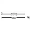 Трап для душу 100 см Hansgrohe RainDrain Flex, шліфована сталь  56046800