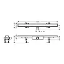 Трап для душа под плитку Hansgrohe RainDrain Compact Flat 80 см 56167000