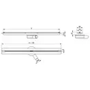 Трап для душа MEXEN FLAT 360° SUPER SLIM CHROME хром 80 см (MEX-1051080)