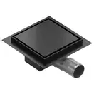 Трап для душа MEXEN FLAT BLACK 12х12 черный, квадратный (MEX-1710012)