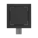 Трап для душа MEXEN FLAT BLACK 12х12 черный, квадратный (MEX-1710012)