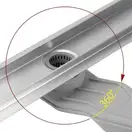 Rea Neox 90 Superflow Трап для душа, матовая сталь (REA-G2708)