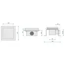 Трап для душа REA LINE 15x15 NICKIEL BRUSHED (REA-G6205)