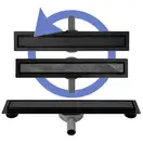 Трап для душа REA NEO PRO BLACK 2в1 черный 70 см (REA-G8906)