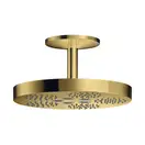 Верхній душ Axor One 280 1jet із стельовим кронштейном 120 мм, Polished Gold Optic (48493990)