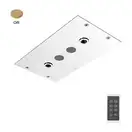 Fima Carlo Верхній душ Fima Modular монтажу стельового з нержавіючої сталі, LED підсвічування, Золото (F2820OR)